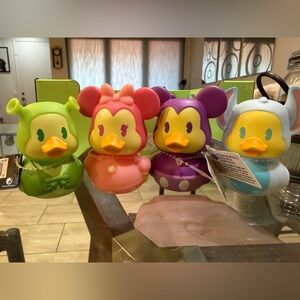 DisneyCharacter Rubber Duck Toy Set – Mickey, Minnie, Stitch, Shrek